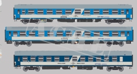ACME 55345 - H0 - 3-tlg. Set Personenwagen Optima Express, OTP, Ep. V